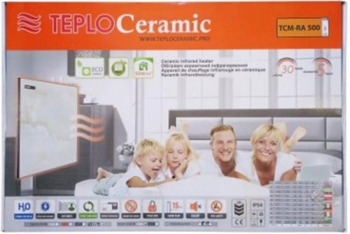Керамическая электронагревательная панель с терморегулятором Teploceramic TCM-RA500BEIGE
