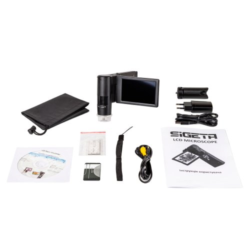 Цифровой микроскоп SIGETA Illuminant 10x-300x 5.0Mpx 4" LCD