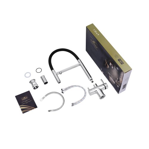 Смеситель для кухни с подключением к фильтру Kroner KRP Edelstahl Klassisch - ESG03815BLK CV027933