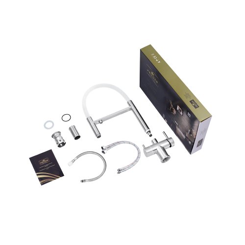 Смеситель для кухни с подключением к фильтру Kroner KRP Edelstahl Klassisch - ESG03815WHI CV027935