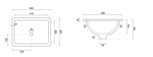 Умывальник REA Adela REA-U6653