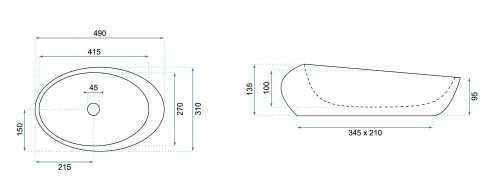 Умывальник REA Roxy C Stone L.Gray REA-U6651