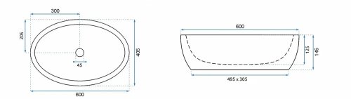 Умывальник REA Melania Silver REA-U0423