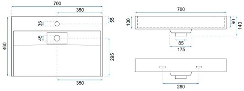Умывальник REA Goya 70 REA-U8902