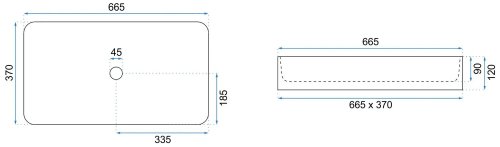 Умывальник REA Mezo Black REA-U7915