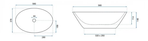 Умывальник REA Hana Slim REA-U1951