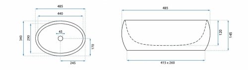 Умывальник REA Linda Silver REA-U1135