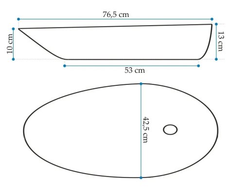 Умывальник REA Greta 75 REA-U1500