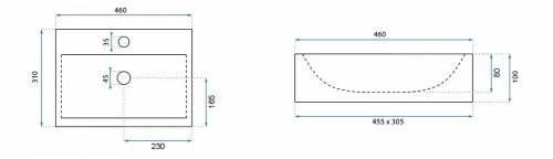 Умивальник REA Xara N REA-U0140