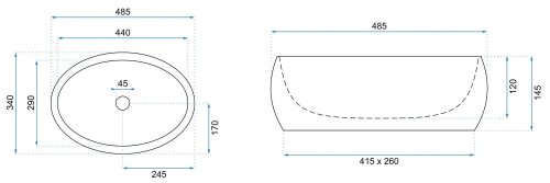 Умивальник REA Linda Lava REA-U8695