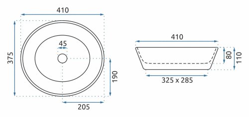 Умывальник REA Saga REA-U9851