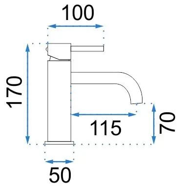 Змішувач для умивальника REA Gusto One Black Mat REA-B1654