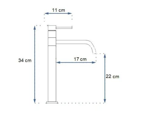 Смеситель для умывальника REA Lugano Slim Gold REA-B5002