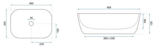 Умивальник REA Marbel REA-U8603