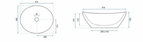 Умывальник REA Sofia Black REA-U0154