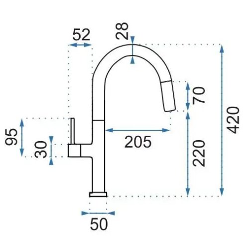 Смеситель для кухни REA Apollo Black/Rose Gold REA-B9600