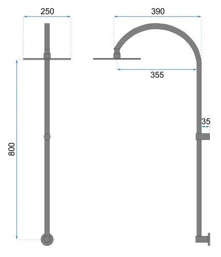 Душевая система REA Lugano Black + Box REA-P9301