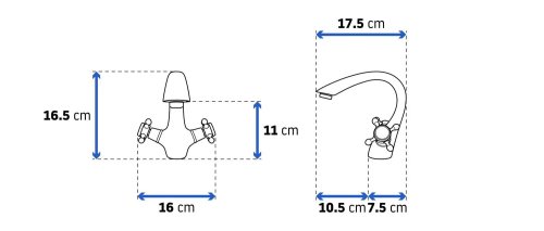 Смеситель для умывальника REA Retro Old Black REA-B0225