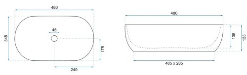 Умывальник REA Amelia Terazzo REA-U6593