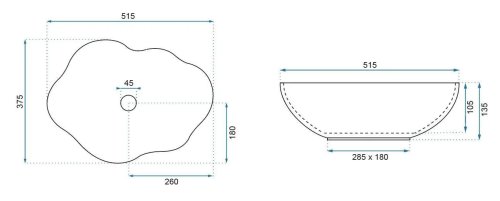 Умывальник REA Pearl Black REA-U0858