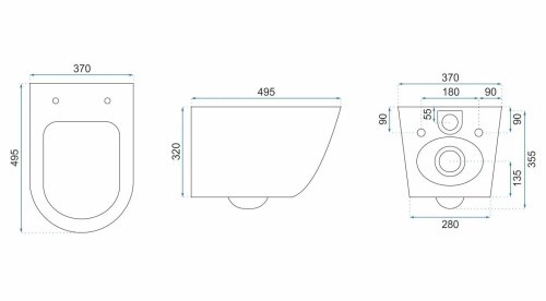 Подвесной унитаз REA Carlos Slim Lava Matt REA-C8004