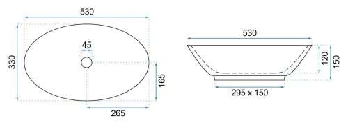 Умывальник REA Pamela Shiny Aiax REA-U9685