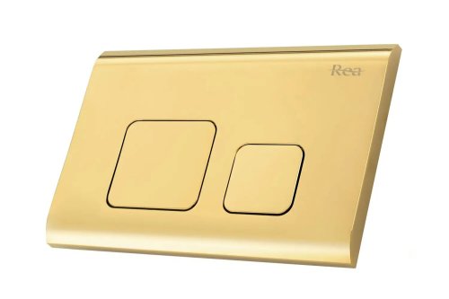Инсталляция REA с золотой кнопкой F Light Gold REA-E9851