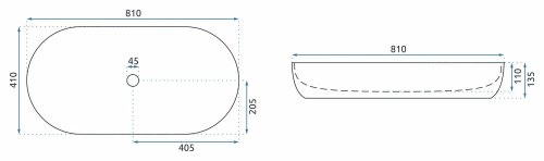 Умывальник REA Cleo 81 Shinny Aiax REA-U8404