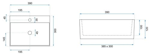 Умывальник REA Trendy BEL-00002