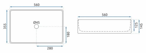 Умывальник REA Berta 55 REA-U5055