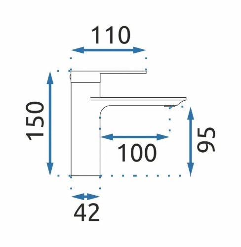 Змішувач для умивальника REA Storm Gold REA-B9981