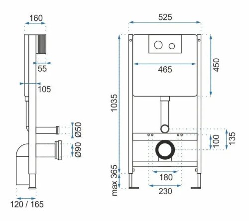 Інсталяція REA із золотою кнопкою H Light Gold REA-E9863