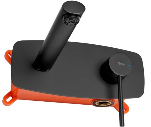 Смеситель скрытого монтажа REA Oval Black + Box REA-B8860