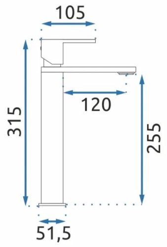 Смеситель для умывальника REA Flip Black REA-B2007