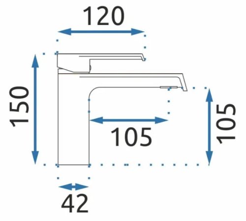 Смеситель для умывальника REA Hass Chrom REA-B6206