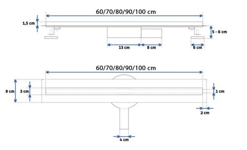 Трап для душа REA Neo Slim Pro Black 50 REA-G6992