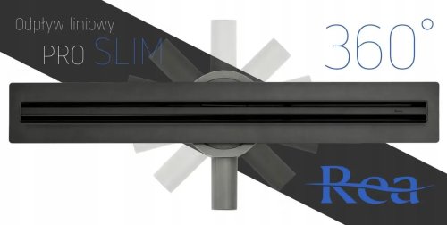 Трап для душа REA Neo Slim Pro Black 50 REA-G6992