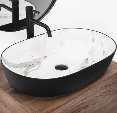 Умывальник REA Cleo 61 Black Aiax Matt REA-U6625