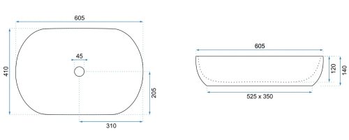 Умывальник REA Cleo Black Mat REA-U0035