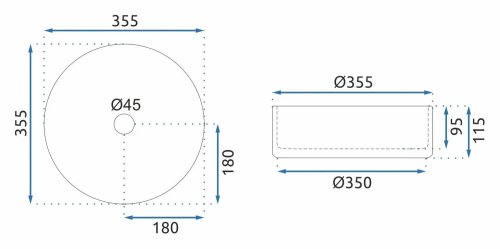 Умывальник REA Cristal Transparent REA-U9670