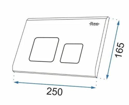 Кнопка змиву для інсталяції REA H Black Mat REA-E0111