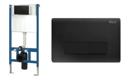 Кнопка змиву для інсталяції REA H Black Mat REA-E0111