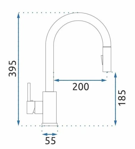 Смеситель для кухни REA Fresh Nikiel Brushed REA-B9146
