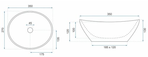 Умывальник REA Sofia Mini Black REA-U8013