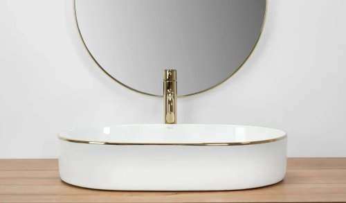 Умывальник REA Nadia White Gold Edge REA-U1063