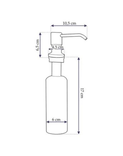 Встраиваемый диспенсер жидкости REA Chrome 250 мл. BAT-00478