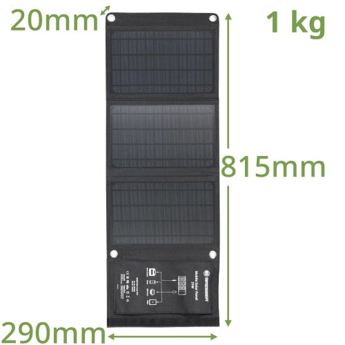 Портативное зарядное устройство солнечная панель Bresser Mobile Solar Charger 21 Watt USB DC (3810030)