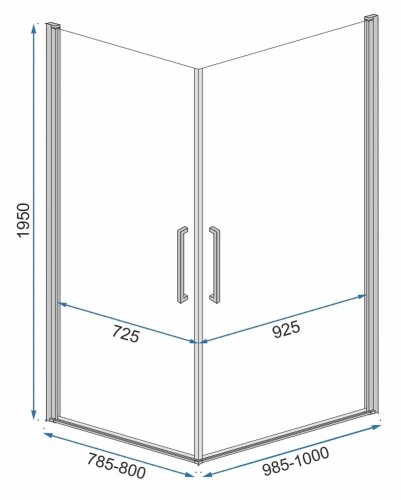 Душевая кабина REA Abra Black Mat 90х90 REA-K5502