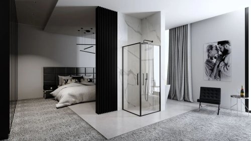 Душевая кабина REA Abra Black Mat 90х90 REA-K5502