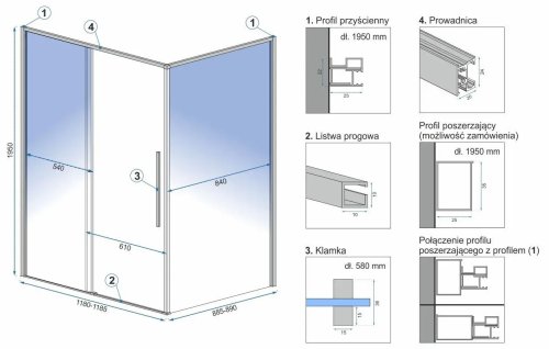 Душевая кабина REA Solar Black 90х120 REA-K6311